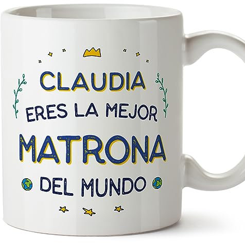 MUGFFINS Tazas Personalizadas para MATRONA mujer - En Español - Mejor del Mundo - 11 oz / 330 ml - Regalo Personalizable original y divertido