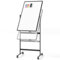 COSTWAY Doppelseitiges mobiles Whiteboard, 60 x 90 cm, höhenverstellbares magnetisches Whiteboard mit Rollen, Ständer und Stiftablage, inkl. Zubehör für Schule, Büro, Zuhause (Schwarz)