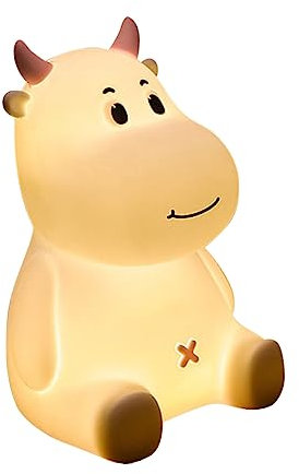 OSALADI Kuhförmiges Nachtlicht Aus Silikon Dimmbar Wiederaufladbar Touch Sensor Kinderlampe Für Schlafzimmer Wohnzimmer Tischbeleuchtung