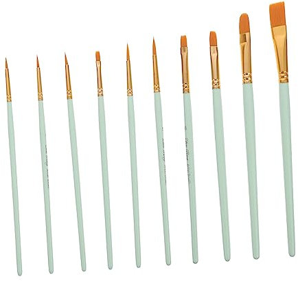 Lurrose Kinderanzug 1 Satz Nylonpinsel Pinsel mit Nylonborsten Massenfarbe Stifte für Kunstmalerei Pinsel für Aquarell Haupt Malstift Nylonbürste Werkzeug Aquarellpinsel Holz