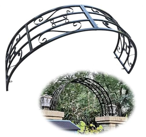 HCZION Traliccio Ad Arco per Roseto Ad Arco Fissato al Muro per Finestra Porta D'ingresso, Traliccio Ad Arco A Semicerchio per Piante Rampicanti, Decorazione Domestica, Larghezza: 150cm/200cm (Color
