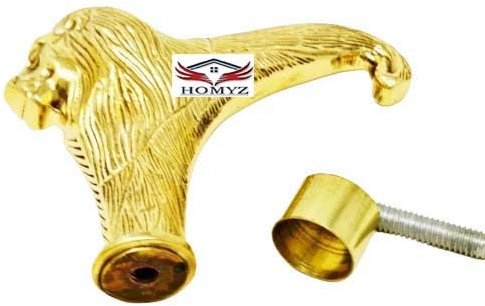 HOMYZ Handgefertigter König Löwe Griff Messingstöcke Messing Gehstock Griff
