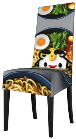 DRTGEDS Egg Cup Noodle Ramen Dining Chair Slipcover Parsons Chair Furniture Protector Stretch Chair Covers for Dining Room
