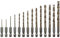 NordWolf Juego de 14 brocas métricas de cobalto para acero inoxidable y metales duros, con vástago hexagonal de 1/4 pulgadas para portabrocas rápidos y destornilladores de impacto, tamaños de 1,5 mm a