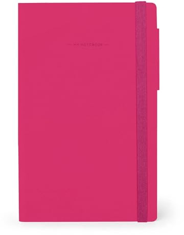 LEGAMI - Notizbuch mit Punkten My Notebook, Raspberry, Medium, FSC zertifiziertes Papier, 192 Seiten, weicher Einband, elastischer Verschluss, doppeltes Lesezeichen, 13 x 21 cm