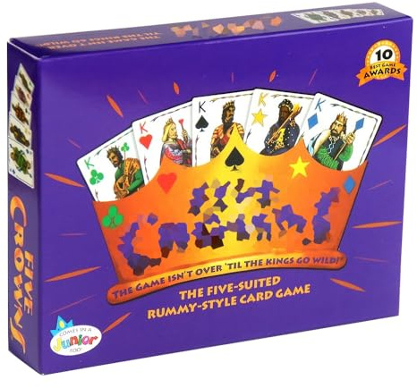 DAJASD 5 Crowns KartenSpiel, Fünf Kronen Kartenspiel, Familien Brettspiele für 1-7 Spieler, Familie Kartenspiel, Essentielle Kartenspiele für Junge für Partys und Gesellige Abende (Englische Version)