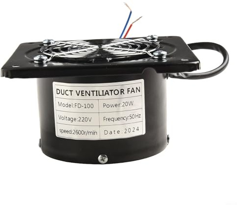 4 Inch Exhaust Fan Reliable 80W Fan for Kitchens, Bathrooms, and Attics (black)