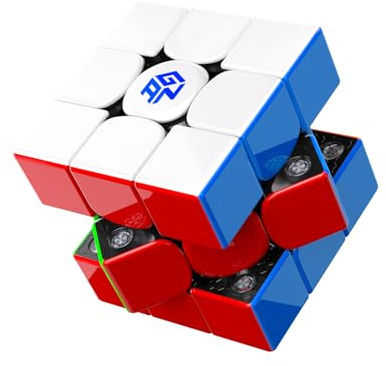 GAN V100 Maglev Zauberwürfel Magnetisch 3x3, Professioneller Speed Cube, UV | 64g Superleichter Speedcube, Ideales Knobelspiel für Erwachsene und Kinder, Für Wettkämpfe Geeignet, Schwarze Innenfläche