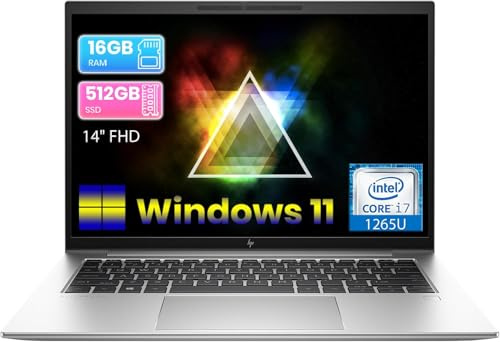HP EliteBook 840 G9 Business Laptop PC, 14-inch Full HD, Intel Core i7-1265U, 16GB RAM, 512GB SSD, HDMI, QWERTY Keyboard, Windows 11 Pro (Refurbished)