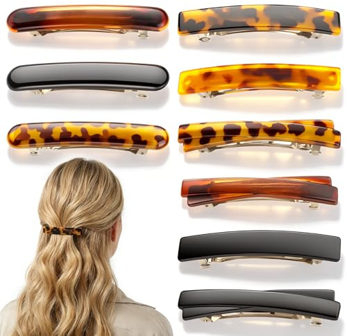 HJZHII 9 Stk Französische Haarspange Damen, Schmale Haarspangen Haarclips | Flache Haarspangen Automatischer Haarspange kleine Vintage Hair Clip Haar Accessoires Haarklammer für Mädchen Damen