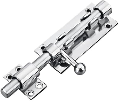 Générique Loquet De Porte En Acier Inoxydable, Serrure Antivol Bois Style Ancien Avec Trou For Salle Bains(24.5cm 10inch)