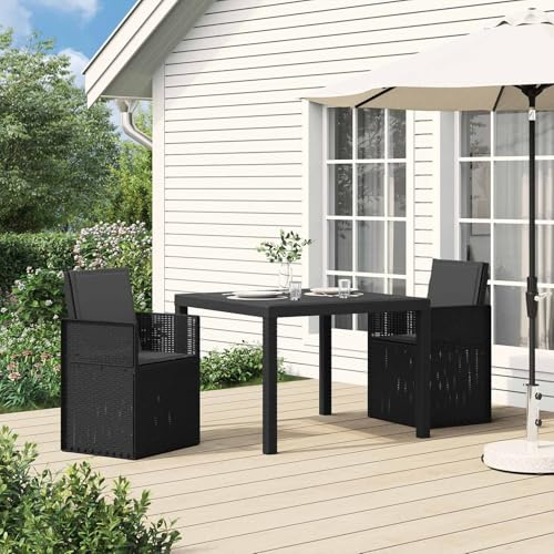 Teenpull Garten Esszimmerstühle 2 pcs Anthrazit PP wetterfeste Outdoorstuhl mit klappbarem Design, stapelbar, Armlehnstuhl für Terrasse, Balkon, Garten, Camping, Bistro, Lounge, Gastronomie