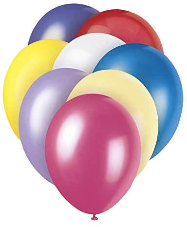 Unique Party Supplies 80152 Perlenbesetzte Latex-Partyluftballons - 30 cm - Verschiedene Pastellfarben - 8er-Packung