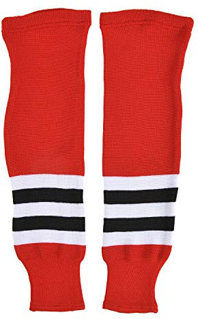 Schanner Unisex strømper Sher-wood Nhl Stutzen, Rot/Schwarz/Weiß, Senior EU