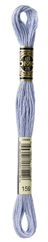 DMG Plaid Cotton Thread, Variegated for Stitching, 8 Metres 12-Pack De Blue/Grey