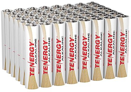 Tenergy 1.5V AAA Alkaline Battery, High Performance AAA Non-Rechargeable Batteries for Clocks, Remotes, Toys & Electronic Devices, Replacement AAA Cell Batteries, 48 Pack