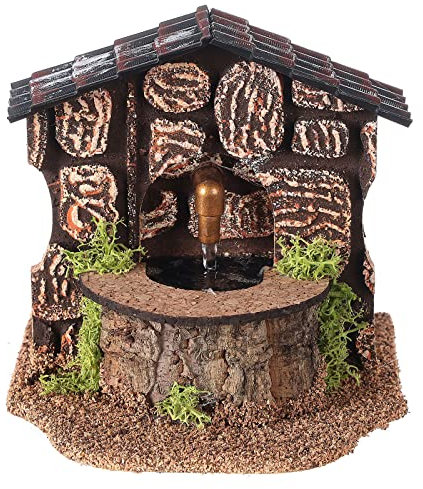 Holyart Brunnen Weihnachtskrippe aus Kork 13x13x13 cm