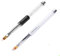 LWBTOSEE 2pc Nail Ombre Brush Nail Art Painting Pen Brush UV Gel Polish Gradient Color Rhinestone Crystal Acrylic Nail Drawing Pen (Black&White)