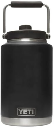 YETI Rambler Jug, Vacuum Insulated Stainless Steel Jug with Magcap, Black, 1 G (3.8 L)