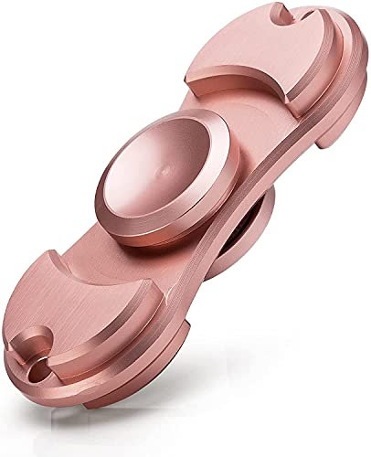 OKCS Alu Fidget Toy Hand Spinner Handspielzeug Fingerspinner, Stress lösen und Konzentration fördern für Jung und Alt - Rose