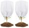 Abimars 80gsm Thicker Garden Fleece Bags with Drawstring & Zipper, 2 x 2m Frost Protection for Plants, Breathable Horticultural Fleece, 2 Pack Light Porous Fabric for Plant Breathing