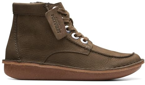 Clarks Cedro Divertente, Stivali alla Moda Donna, Verde Oliva Scuro, 37 EU