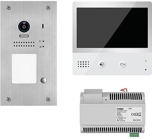 Video-Türsprechanlage VT200 Aufputz, 1 Tür, 1 Taste, 1 x Touchstation intern + Netzwerk *KB*