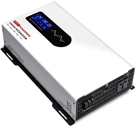 Pure Sine Wave Car Power Wechselrichter 7000W, 8000W, 12000W, 15000W, 20000W (Peak) Wechselrichter DC 48 V/60 V/72 V bis 220 V Wechselstromkonverter mit LCD -Display Dual AC -Outlets ,20000W-48V