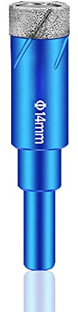 Foret Carrelage Diamant 14mm - Jeu de Mèches pour Verre, Céramique, Carreaux, Marbre