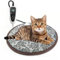 GOLOPET Cat Heating Pad Round 16in,Waterproof Outer Skin and Smart Thermostat Switch, Adjustable Heated Cat Bed, Adding Wire Rope Wires Small Dog Warming Pad Rose