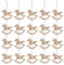 Ciieeo 20pcs Unfinished Rocking Horse Wood Slice Hollow Wooden Horse Pattern Cutouts Hanging Wooden Horse Christmas Tree Ornament for Christmas Home Decoration