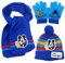 Mic-key Maus Mütze Schal Handschuhe, 3 Stück Mic-key Wintermütze Set，Mütze und Schal Kinder Set ,Herbst/Winter Mädchen warme gestrickte Mütze mit Wolle Futter Schal Handschuhe, Geschenkidee für Mädch