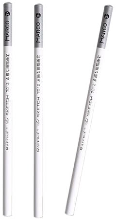 Butyeak Weiß Kohlestifte Zum Zeichnen, Weiß Kohle Bleistift, Zeichnen Weiß Kohle, Skizzieren Highlight Pen, Weiß Bleistift Set, Ungiftig Zeichenstifte Werkzeuge für Fine Art Supplies, 3 Stück