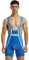 Wayonge Herren Wrestling Singlet Athletic Leotard for Active Wrestling or Workout Jumpsuits Men's Sleeveless Sport Bodysuit, Tw- 9709-Blau, Medium
