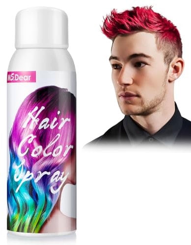 Red Hair Colour Spray, Temporary Coloured Hairspray, Washable One Time Hair Dye Spray for Party Fancy Dress Cosplay Halloween, Fast Dyeing, Suitable for Many Hair Types of Kids Adults- 100ml