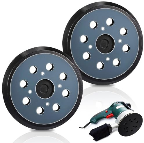 2PCS 5 Inch 8 Hole Round Hook and Loop Backing Pad, Replacement Sander Pad Buffing Random Orbital Sander Durable Sanding Pads Compatible with Makita