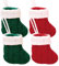4pcs Weihnachtsstrümpfe 4.3x3.9 Mini Weihnachtsstrümpfe Grüne und rote rustikale Strick -Weihnachtsstrümpfe, kleine Goodie -Taschen für Weihnachtsbaumdekorationen Familienheimdekoration für Wei