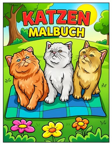 Katzen Malbuch: Niedliche und humorvolle Illustrationen für entspannte Pausen, kreative Aktivitäten und liebevolle Geschenkideen