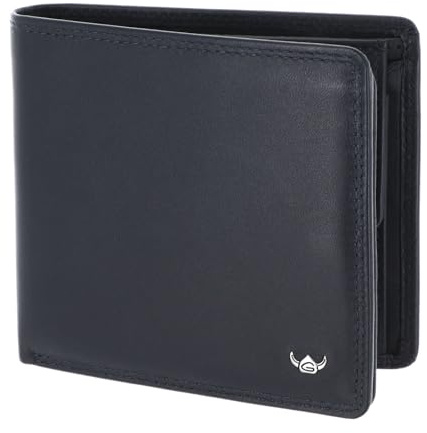 Golden Head Leder Geldbörse Polo RFID Protect Scheintasche 1134 Marineblau dunkelblau