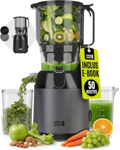 LEBENLANG Estrattore frutta e verdura - Incl. ricettario & 130mm apertura