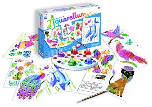 SentoSphère - AQUARELLUM - CARTES POSTALES ANIMAUX - Kit peinture - Peinture Aquarellable Magique - A partir de 7 ans - fabriqué en France