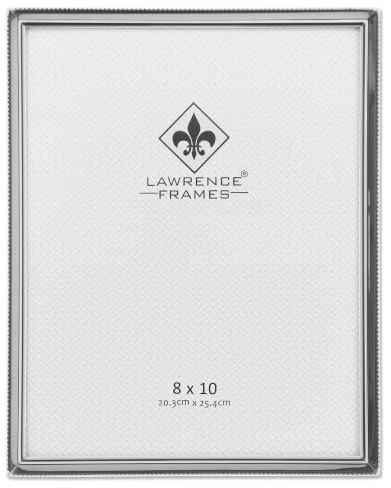 Lawrence Frames Bead Border Design, 8x10, Silver
