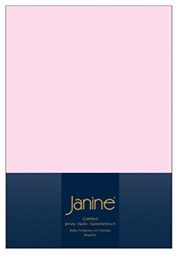 Janine Spannbettlaken Elastic-Jersey Baumwolle/Comfort Elastic 5002, Farbe:zartrosa 11, Größe:200 x 200 cm