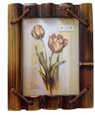 GMMH Bilderrahmen aus Bambus Design 1 a Holz Foto Galerie Fotorahmen Fotoalbum Bilder für Foto 9 x 13 cm