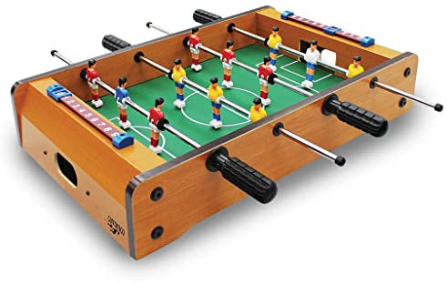 Carromco Kick-XM Mini Kickertisch – Tischkicker Auflage für Kinder & Erwachsene, kompakter Tischaufsatz 50x31x9,4cm mit 2 Bällen, Kicker Tischauflage für Zuhause & unterwegs