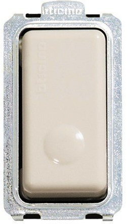 Bticino magic - Pulsador 1 polo contacto abierto 10a magic aluminio