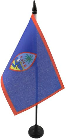 AZ FLAG - Tischflagge Guam - 15x10 cm - Amerikanische Tischfahne 10 x 15 cm - Flaggen