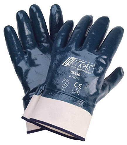 Nitras 03440 Nitrilhandschuhe Arbeitshandschuhe Handschuhe mit Stulpe - 144 Paar, Größe:10 (XL)