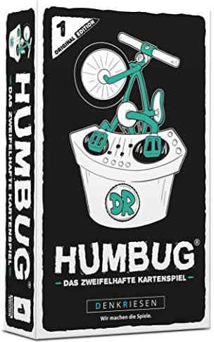 DENKRIESEN - Humbug® – Original Edition Nr. 1 | Ratespiel | Ab 10 Jahren | 3-8 Spieler | Partyspiel | Familienspiel | Täuschen, Raten, Bluffen und Wetten | Lustiges Kartenspiel für Jede Party