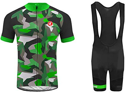 UGLY FROG Stoff-Upgrade – Milchfaser 2025 Herren Radtrikot Set Kurzarm mit Sitzpolster für MTB Rennrad Fahrrad Jersey + Bib Shorts Radsportanzug XS-6XL